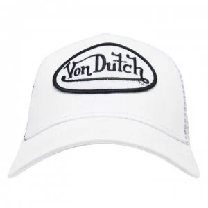 Image of Von Dutch Logo Cap - White/Black
