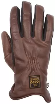 Image of Helstons Benson Motorcycle Gloves, black-brown, Size 3XL, black-brown, Size 3XL