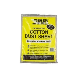 Image of Everbuild Cotton Dust Sheet 3.6 x 2.7m