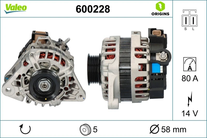Image of Alternator VALEO 600228