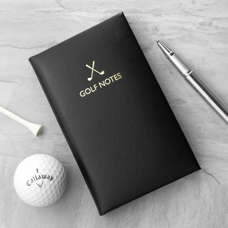 Image of Treat Republic Premium Leather Golf Notebook Black