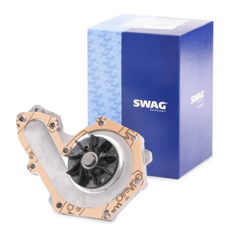 Image of SWAG 60 15 0019 Water pump Cast Aluminium, with gasket/seal Cast Aluminium Water Pump (1260)