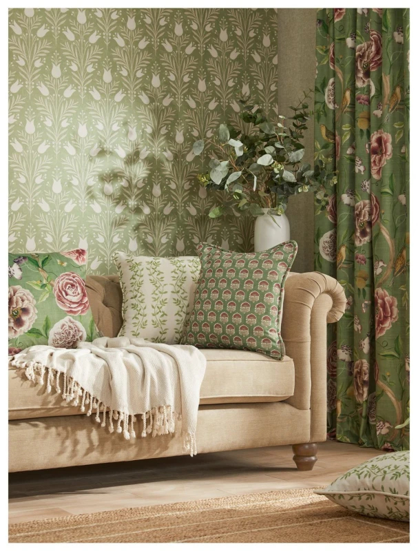 Image of Esselle Home Esselle Home Textured Weave Sage Wallpaper