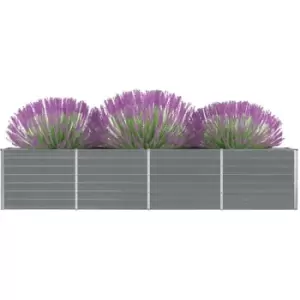 Image of Vidaxl - Garden Raised Bed Galvanised Steel 320x40x45cm Grey - Grey