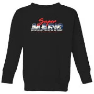 Image of Nintendo Super Mario Original 80s Hero Kid's Sweatshirt - Black - 11-12 Years