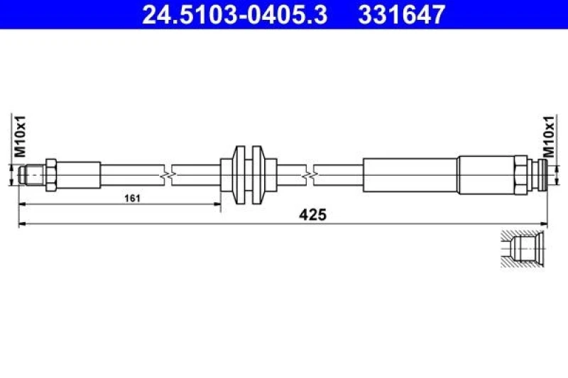 Image of Brake hose ATE 24.5103-0405.3