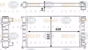 image of x1 Behr Heat Exchanger 8MK376713-424 Genuine replacement part for Car Made in CN