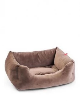 Image of Zoon Latte Velor Square Bed Large