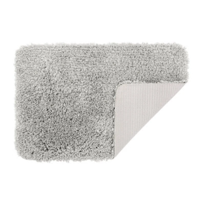 Image of Allure Bath Fashions Shaggy Microfibre Bath Mat Non-Slip 40 X 60Cm - Light Grey