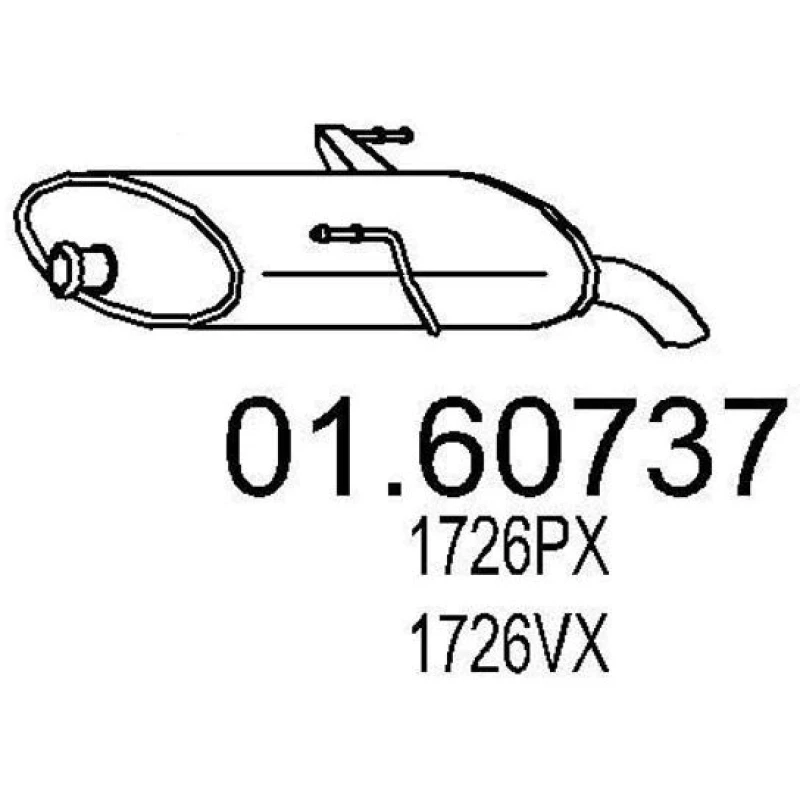 Image of MTS 01.60737 Rear silencer End Silencer (3437)