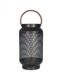 image of Pacific Lifestyle Antique Black Metal & Glass Round Lantern