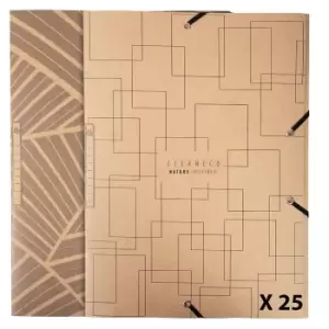 Image of Exacompta Eterneco Elasticated 3 Flap Folder Cardboard A4 Assorted Pack of 25, none