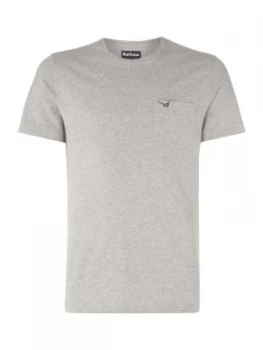 image of Mens Barbour 1894 Preston pocket t shirt Grey Marl