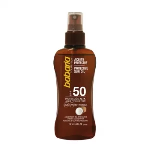 image of Babaria Protective Sun Oil Spf50 With Tahitian Monoi Oil 100ml