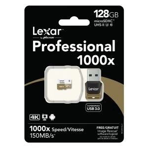 Image of Lexar Professional 1000X 128GB MicroSDXC Memory Card