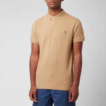 Image of Polo Ralph Lauren Mens Mesh Polo Shirt - Luxury Tan - L