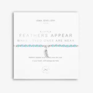 Image of A Little Feathers Appear When Loved Ones Are Near Silver Stretch Bracelet 5207