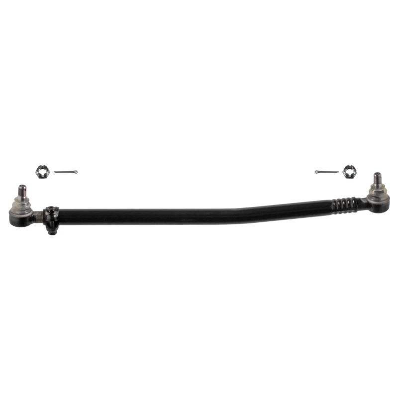 Image of FEBI BILSTEIN 04374 Centre Rod Assembly Front Axle, with castellated nut and split pins, OE Turbo NEW Centre Rod Assembly (285)