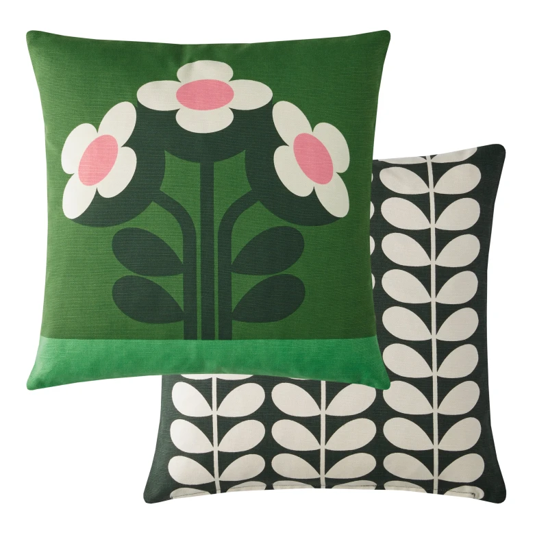 Image of Orla Kiely Buttercup 45cm x 45cm Filled Cushion Pine