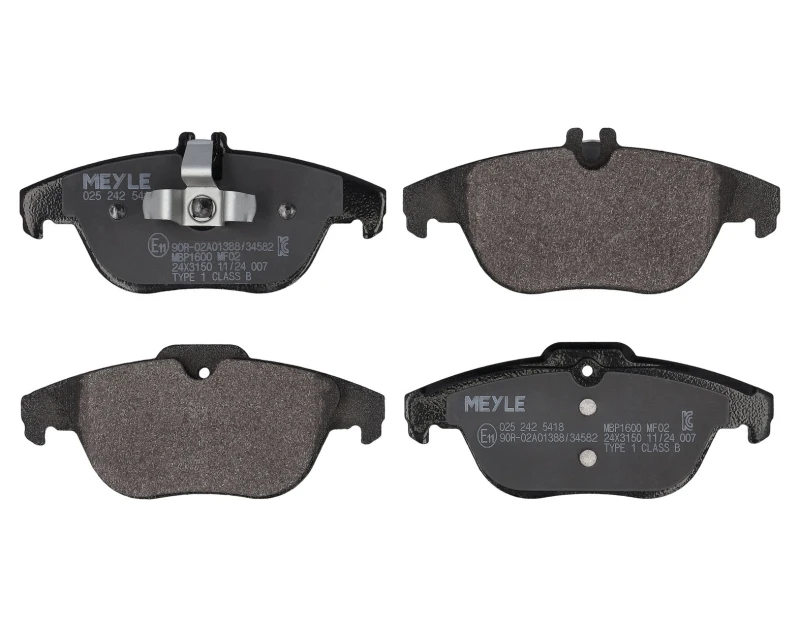 Image of MEYLE 025 242 5418 Brake pad set Rear Axle, prepared for wear warning indicator, Original Quality, with anti-squeak plate Brake Pad Set,disc brake (4
