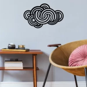 Image of Geometrical 3 Black Decorative Metal Wall Accessory