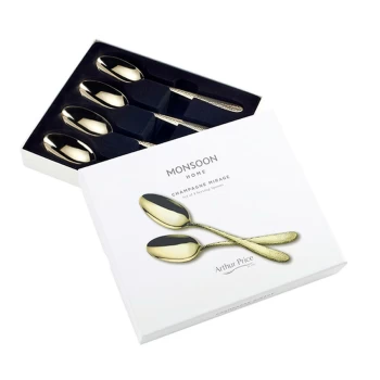 image of Arthur Price Monsoon Champagne Mirage 4 Serving Spoons