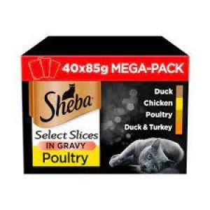 Sheba Select Slices Poultry Cat Food 40 x 85g