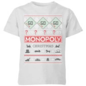 Image of Monopoly Kids Christmas T-Shirt - Grey - 11-12 Years