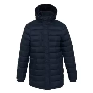 Kariban Mens Lightweight Long Padded Parka Jacket (M) (Navy)