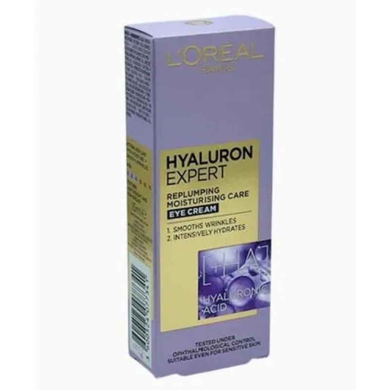 Image of LOreal Paris Hyaluron Expert Replumping Moisturising Care Eye Cream 15ml