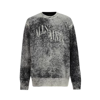 Image of AllSaints Drop Saints Crew - Washed Black