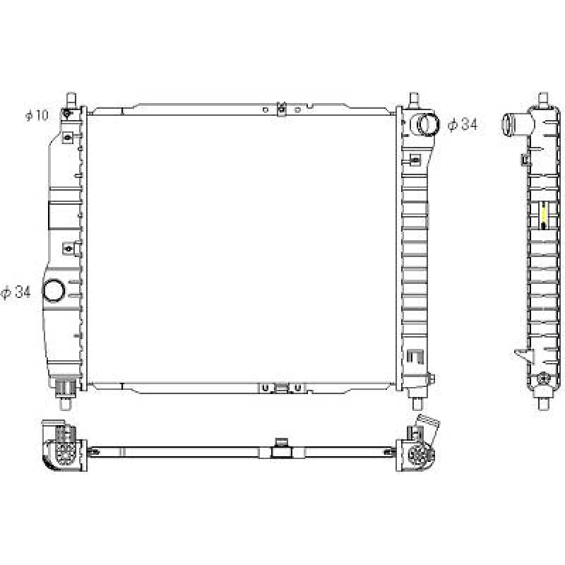 Image of Engine radiator DIEDERICHS DCM3599