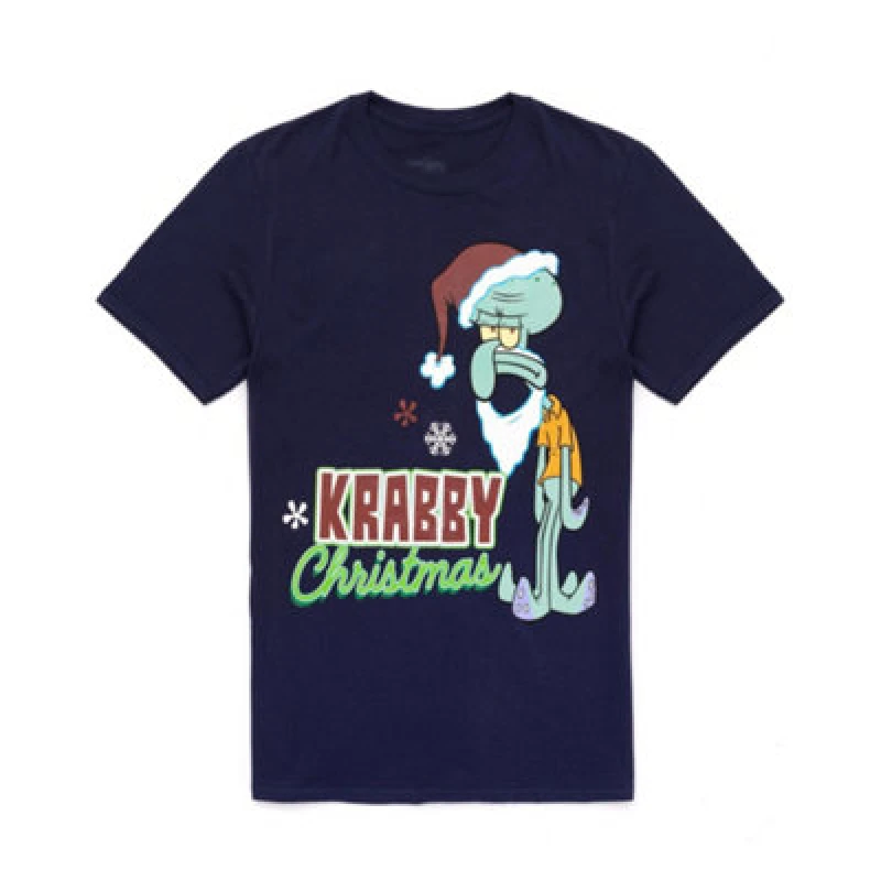 Image of Spongebob Squarepants Short Sleeved T-Shirt Blue male