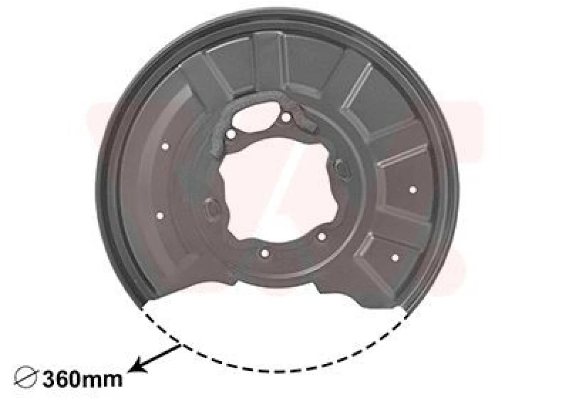 Image of VAN WEZEL Brake disc backing plate VAN WEZEL 3044374