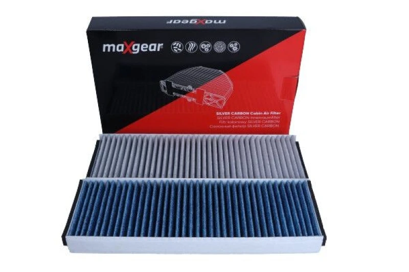 Image of MAXGEAR 26-1841 Pollen filter SILVER CARBON with anti-allergic effect Filter,interior air (424)
