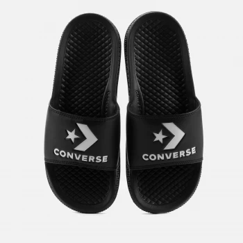 image of Converse All Star Slide Sandals - Black/White - UK 7