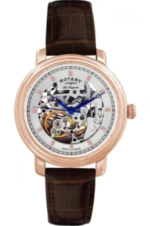 Image of Mens Rotary Swiss Les Originales Jura Skeleton Automatic Watch GS90505/06