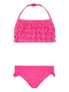 image of Monsoon Girls Rosie Ruffle Bikini - Pink