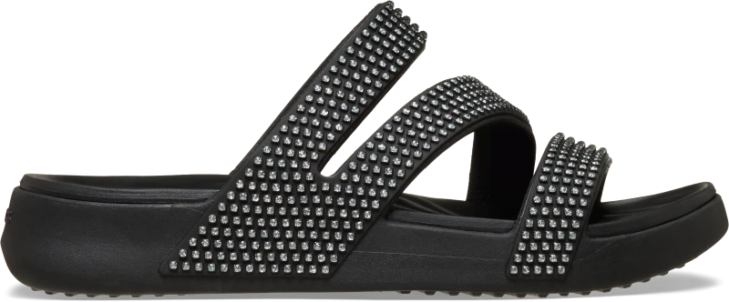 Image of Crocs Women Getaway Gems Strappy Sandals Black 8