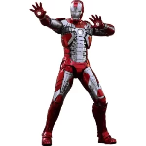 Image of Hot Toys Iron Man 2 Movie Masterpiece Series Diecast Action Figure 1/6 Iron Man Mark V 32 cm