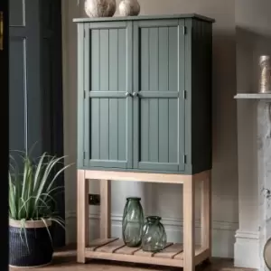 image of Elda 2 Door Display Cabinet Moss Green