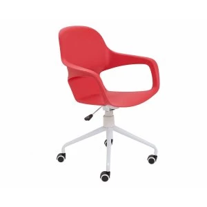 image of TC Office Ariel 2 Retro Chair with Spider Base and Castors, Red