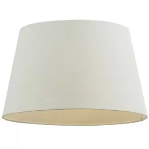 image of 10" Inch Round Tapered Drum Lamp Shade Ivory Linen Fabric Cover Simple Elegant