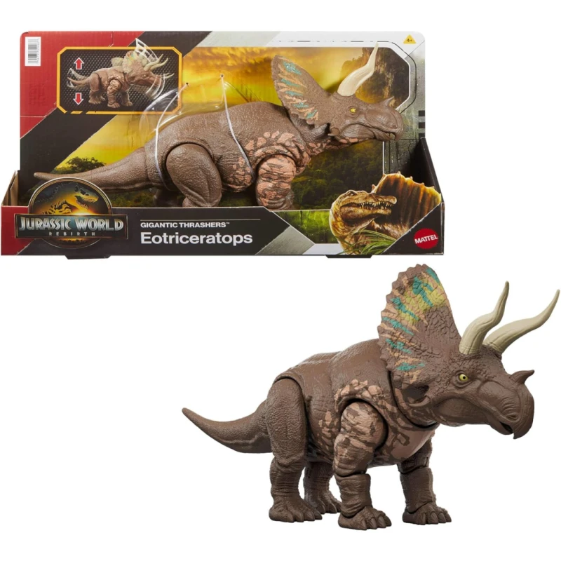 Image of Jurassic World Rebirth Gigantic Thrashers Eotriceratops Dinosaur