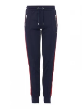 Image of Mens True Religion Retro Side Stripe Joggers Blue