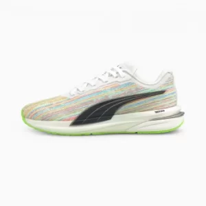 PUMA Velocity Nitro Spectra Womens Running Shoes, White/Spellbound/Green Size 4 Shoes