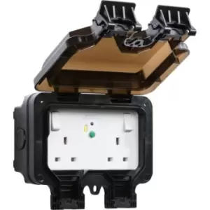 Image of MLA Knightsbridge IP66 13A 2G DP RCD Outdoor Switched Socket Type A (30Ma) - OP9RCD