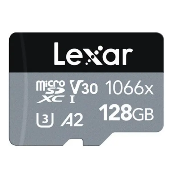 Image of Lexar microSDXC Silver Series UHS-I V30 128GB Memory Card