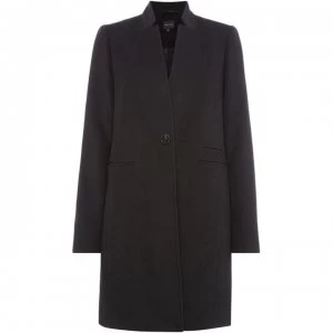 Image of Label Lab Anila Notch Front Coat - Black
