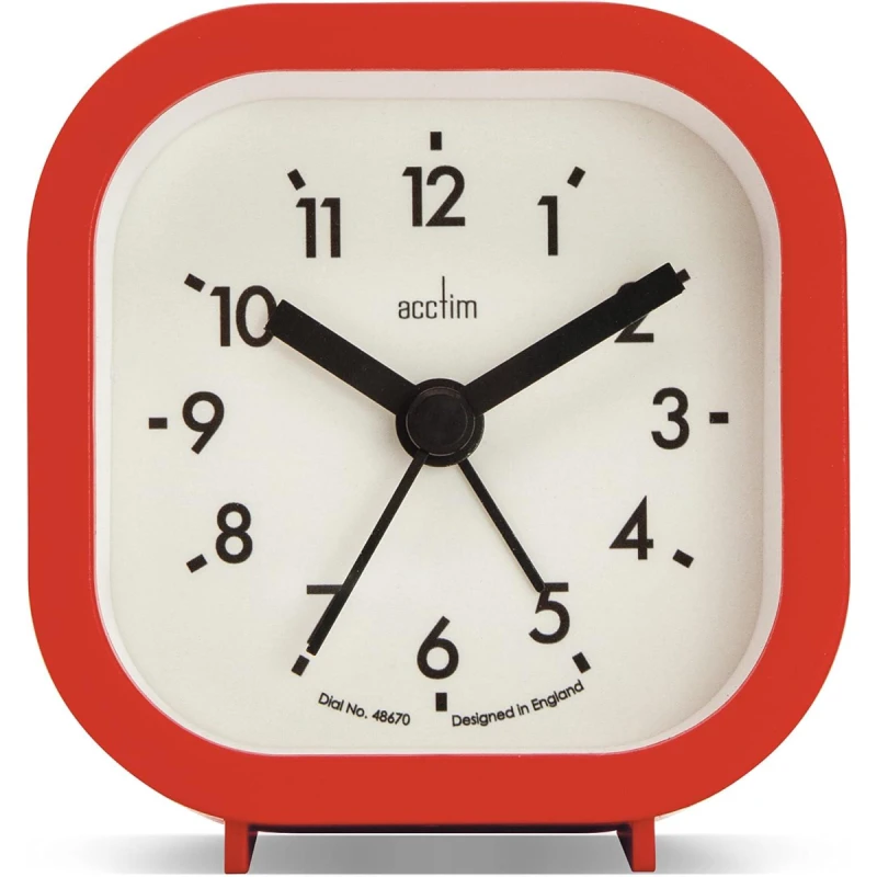 Image of Acctim Acctim Robyn Mini Bedside Red Alarm Clock 16304